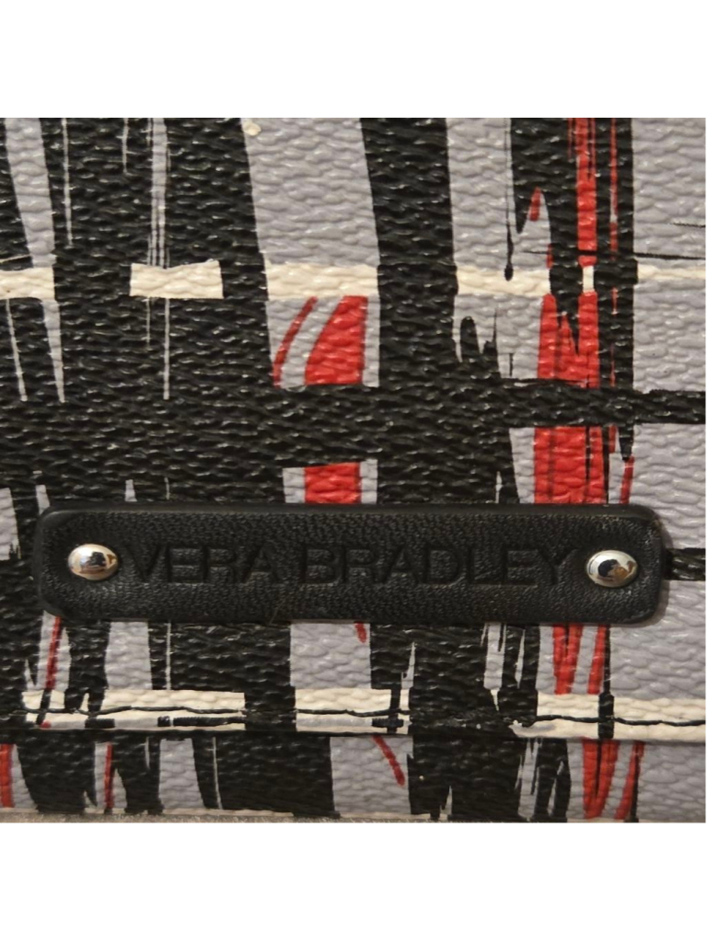 Women's Vera Bradley Gray Black Red Plaid Wallet One Size - Picture 2 of 9